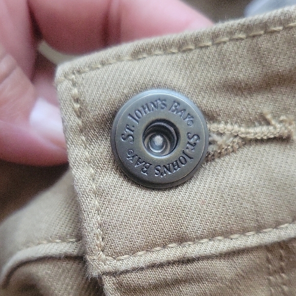 St. John's Bay Woman Straight Jean Tan Sz12 New Mid Rise - Picture 7 of 11